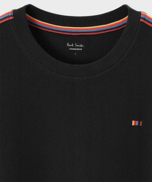 Paul Smith（ポールスミス）の「【ラウンジウェアー】“TRAVELLER” ジャカードメッシュ Tシャツ【853363 7383S】（Tシャツ/カットソー・メンズ・ブラック/オフホワイト/ネイビー・MEDIUM/LARGE）」の5枚目の写真