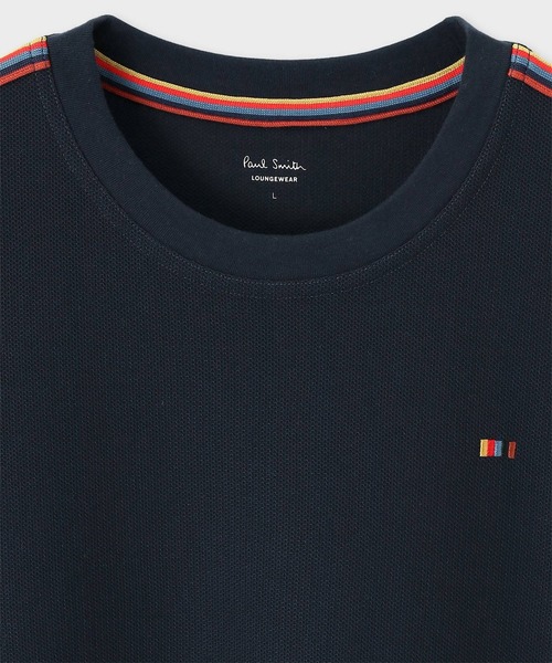 Paul Smith（ポールスミス）の「【ラウンジウェアー】“TRAVELLER” ジャカードメッシュ Tシャツ【853363 7383S】（Tシャツ/カットソー・メンズ・ブラック/オフホワイト/ネイビー・MEDIUM/LARGE）」の6枚目の写真