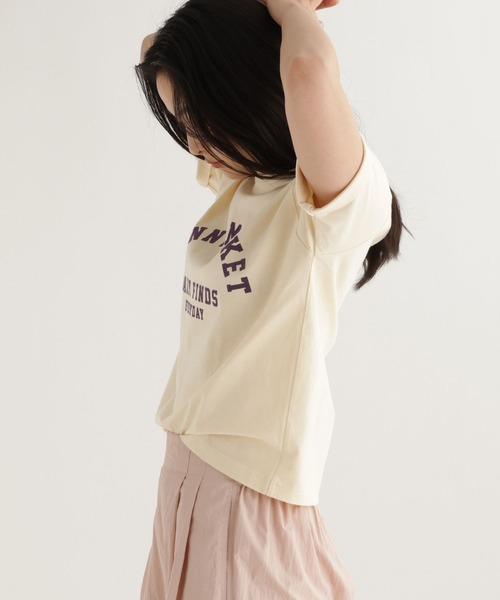 studio CLIP（スタディオクリップ）の「【daily CLIP】フロッキーロゴプリントTシャツ（Tシャツ/カットソー・レディース・ネイビー/レッド/ホワイト・FREE）」の7枚目の写真