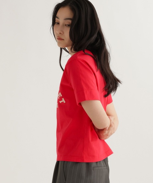 studio CLIP（スタディオクリップ）の「【daily CLIP】フロッキーロゴプリントTシャツ（Tシャツ/カットソー・レディース・ネイビー/レッド/ホワイト・FREE）」の14枚目の写真