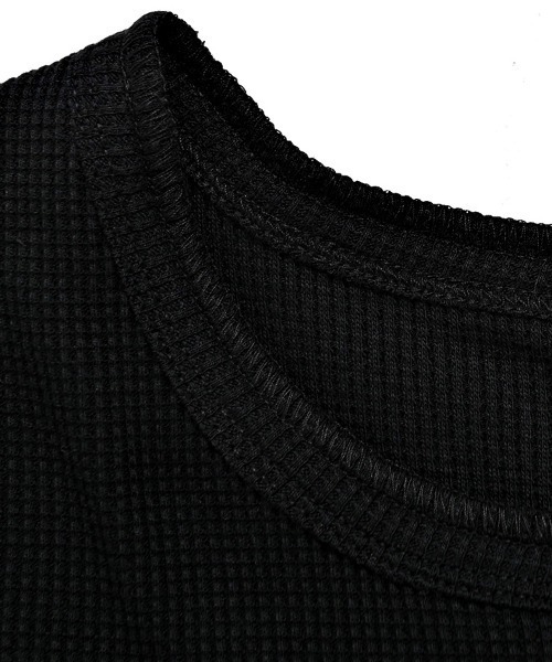 RUDOL（ルドル）の「『RUDOL/ルドル』ワンポイント刺繍ワッフルヘンリーネックTEE（Tシャツ/カットソー・メンズ・ブラック/ホワイト・L/M）」の14枚目の写真