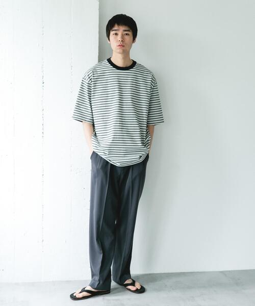 URBAN RESEARCH DOORS(アーバンリサーチドアーズ)の「プレーティングマルチボーダーTシャツ(Tシャツ/カットソー・メンズ・ホワイト系その他/ブラウン系その他・LARGE/MEDIUM)」の3枚目の写真