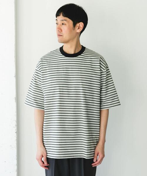 URBAN RESEARCH DOORS(アーバンリサーチドアーズ)の「プレーティングマルチボーダーTシャツ(Tシャツ/カットソー・メンズ・ホワイト系その他/ブラウン系その他・LARGE/MEDIUM)」の11枚目の写真