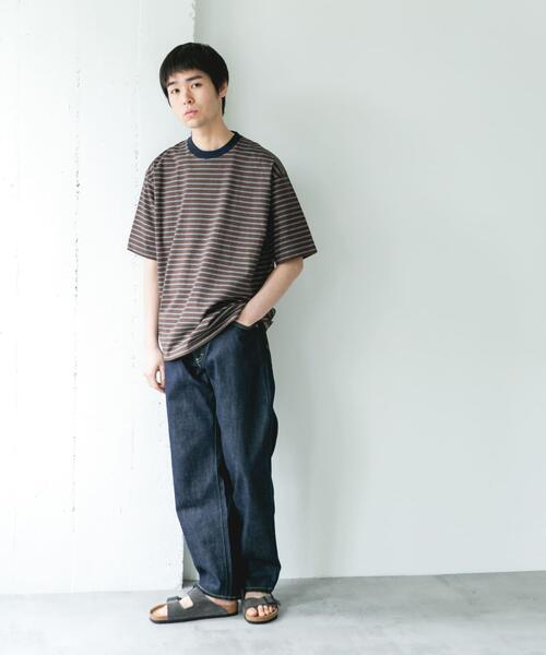 URBAN RESEARCH DOORS(アーバンリサーチドアーズ)の「プレーティングマルチボーダーTシャツ(Tシャツ/カットソー・メンズ・ホワイト系その他/ブラウン系その他・LARGE/MEDIUM)」の20枚目の写真