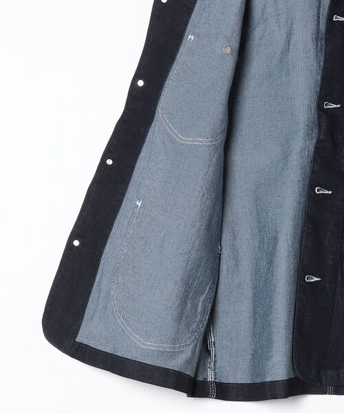 HANES（ヘインズ）の「【Hanes/ヘインズ】メンズ ストレッチデニムカバーオール（その他アウター・メンズ・ブルー系1/ネイビー・LARGE/X-LARGE/MEDIUM）」の4枚目の写真