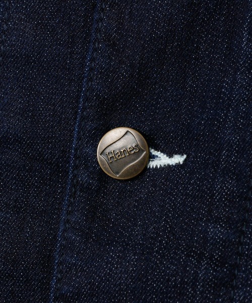 HANES（ヘインズ）の「【Hanes/ヘインズ】メンズ ストレッチデニムカバーオール（その他アウター・メンズ・ブルー系1/ネイビー・LARGE/X-LARGE/MEDIUM）」の6枚目の写真