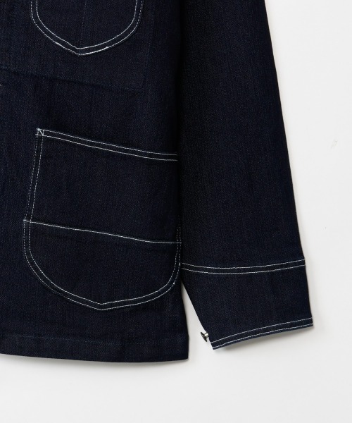 HANES（ヘインズ）の「【Hanes/ヘインズ】メンズ ストレッチデニムカバーオール（その他アウター・メンズ・ブルー系1/ネイビー・LARGE/X-LARGE/MEDIUM）」の7枚目の写真
