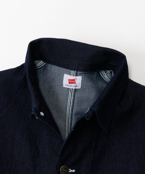 HANES（ヘインズ）の「【Hanes/ヘインズ】メンズ ストレッチデニムカバーオール（その他アウター・メンズ・ブルー系1/ネイビー・LARGE/X-LARGE/MEDIUM）」の9枚目の写真
