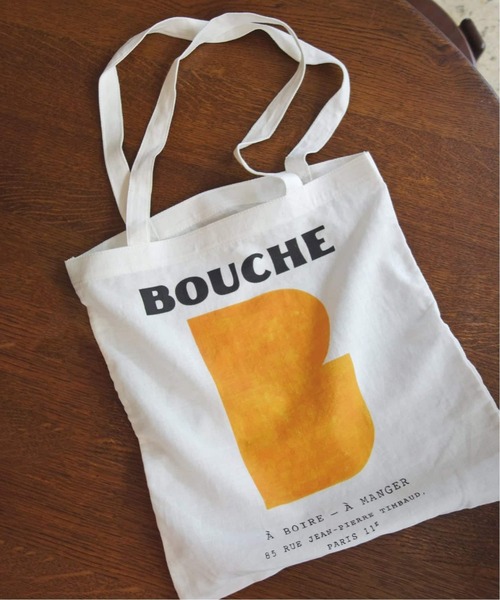 SLOBE IENA(スローブイエナ)の「《WEB限定/追加》BOUCHE SLOBE別注 リネントートバッグ(トートバッグ・レディース・グリーン/ピンク/オレンジ・FREE)」の3枚目の写真