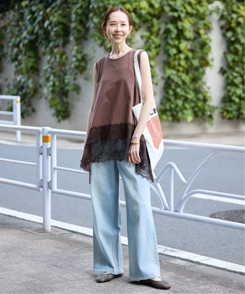 SLOBE IENA(スローブイエナ)の「《WEB限定/追加》BOUCHE SLOBE別注 リネントートバッグ(トートバッグ・レディース・グリーン/ピンク/オレンジ・FREE)」の5枚目の写真