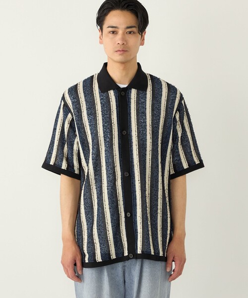 SHIPS Colors（シップス カラーズ）の「SHIPS Colors:〈洗濯機可能〉ストライプ ジャージー シャツ（シャツ/ブラウス・メンズ・ブラウン/レッド/ブルー・MEDIUM/LARGE/X-LARGE）」の16枚目の写真