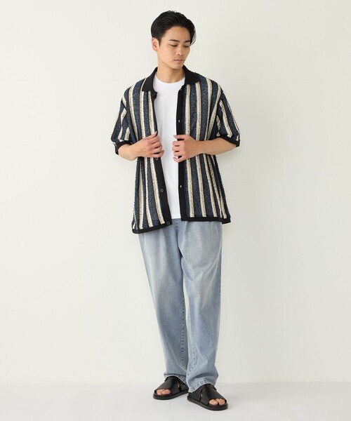 SHIPS Colors（シップス カラーズ）の「SHIPS Colors:〈洗濯機可能〉ストライプ ジャージー シャツ（シャツ/ブラウス・メンズ・ブラウン/レッド/ブルー・MEDIUM/LARGE/X-LARGE）」の21枚目の写真