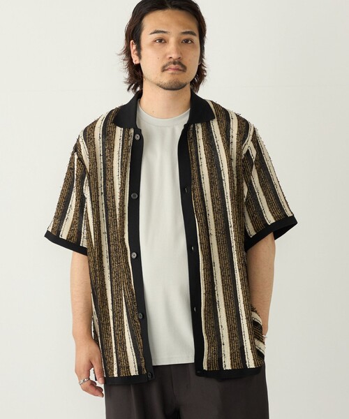 SHIPS Colors（シップス カラーズ）の「SHIPS Colors:〈洗濯機可能〉ストライプ ジャージー シャツ（シャツ/ブラウス・メンズ・ブラウン/レッド/ブルー・MEDIUM/LARGE/X-LARGE）」の22枚目の写真