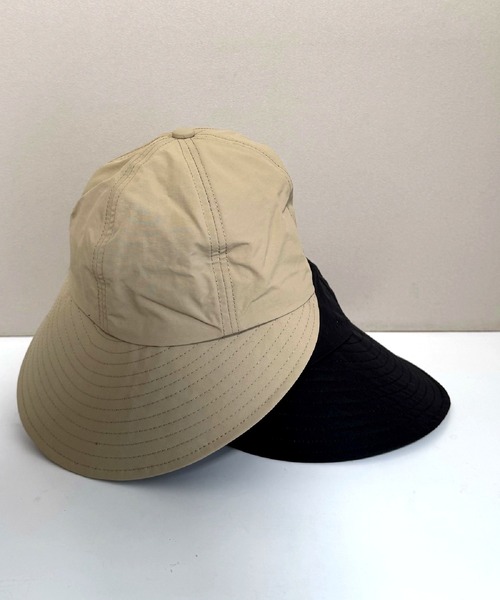 Q(キュー)の「UVワイドバイザーCAP(キャップ・レディース・ライトベージュ/ブラック・MEDIUM)」の20枚目の写真