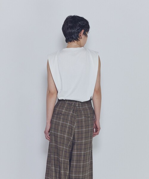1er Arrondissement(プルミエアロンディスモン)の「ショルダータックノースリーブTシャツ(Tシャツ/カットソー・レディース・ピンク系その他4/ブラック系その他3/オフホワイト・FREE)」の5枚目の写真