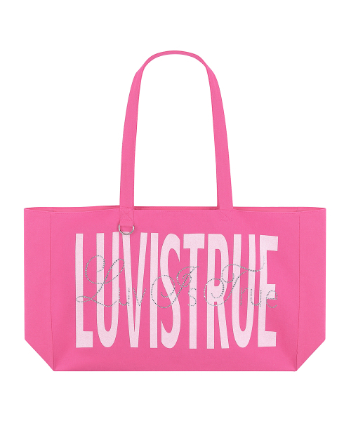 LUVISTRUE（ラヴイズトゥルー）の「SY LETTERING TOTE BAG(PINK)（トートバッグ・レディース・その他・FREE）」の2枚目の写真