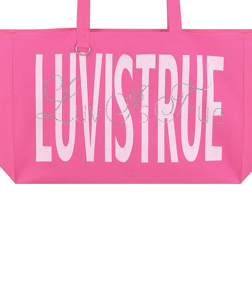 LUVISTRUE（ラヴイズトゥルー）の「SY LETTERING TOTE BAG(PINK)（トートバッグ・レディース・その他・FREE）」の6枚目の写真
