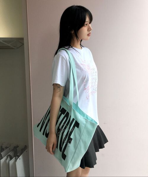 LUVISTRUE（ラヴイズトゥルー）の「SY LETTERING TOTE BAG(PINK)（トートバッグ・レディース・その他・FREE）」の7枚目の写真