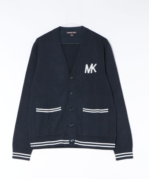MICHAEL KORS(マイケルコース)の「Vネック ティピング カーディガン(カーディガン/ボレロ・メンズ・ブルー系・XL/L/M)」の1枚目の写真
