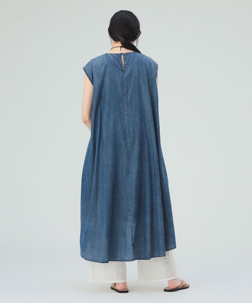 BEAMS HEART（ビームスハート）の「【7/16値下げ】ケミカル加工 デニム ワンピース（ワンピース・レディース・サックスブルー/ネイビー・FREE）」の6枚目の写真