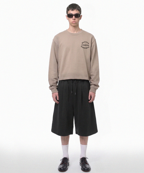 PRINOAR(プリノア)の「ガーメンツセミクロップ長袖Tシャツ - ジンジャーベージュ(Tシャツ/カットソー・レディース・ベージュ・SMALL/MEDIUM/LARGE)」の2枚目の写真