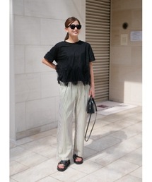 BeBeoD（べベッド）の「ストライプラップデザインストレートパンツ（その他パンツ）」