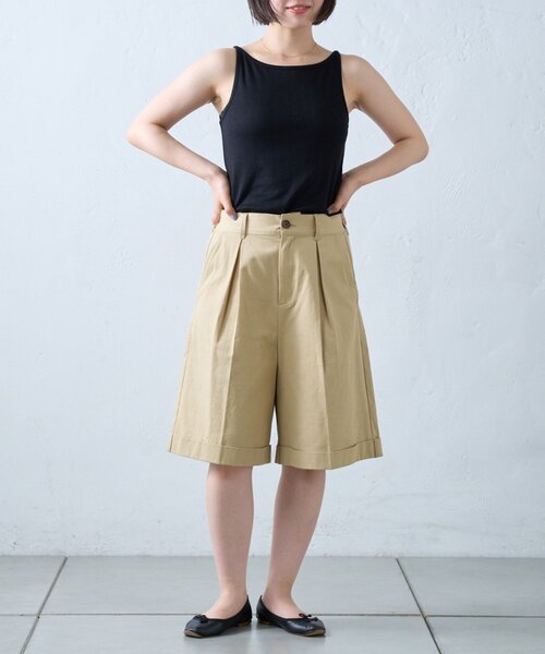 CIAOPANIC TYPY(チャオパニックティピー)の「【willow】折り返しチノハーフパンツ(その他パンツ・レディース・ブラック/ベージュ・ONE SIZE)」の20枚目の写真