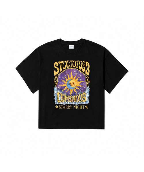 1993STUDIO（1993スタジオ）の「スタジオ1993 タログラフィックオーバーサイズTシャツ (3色)（Tシャツ/カットソー・レディース・ホワイト/グレー/ブラック・SMALL/MEDIUM/LARGE）」の2枚目の写真