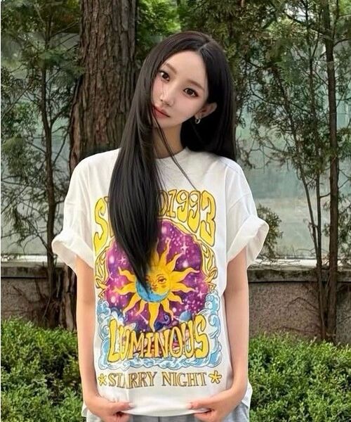 1993STUDIO（1993スタジオ）の「スタジオ1993 タログラフィックオーバーサイズTシャツ (3色)（Tシャツ/カットソー・レディース・ホワイト/グレー/ブラック・SMALL/MEDIUM/LARGE）」の6枚目の写真