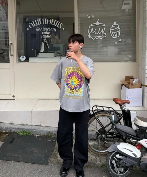 1993STUDIO（1993スタジオ）の「スタジオ1993 タログラフィックオーバーサイズTシャツ (3色)（Tシャツ/カットソー・レディース・ホワイト/グレー/ブラック・SMALL/MEDIUM/LARGE）」の7枚目の写真