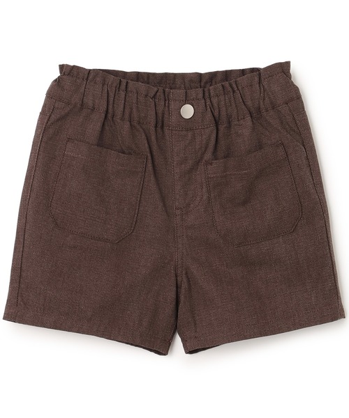petit main（プティマイン）の「ウオッシュ加工ハートポケットショートパンツ（その他パンツ・キッズ・ブラウン/サックスブルー/ブルー・130cm/100cm/120cm/80ｃｍ/90cm/110cm）」の2枚目の写真