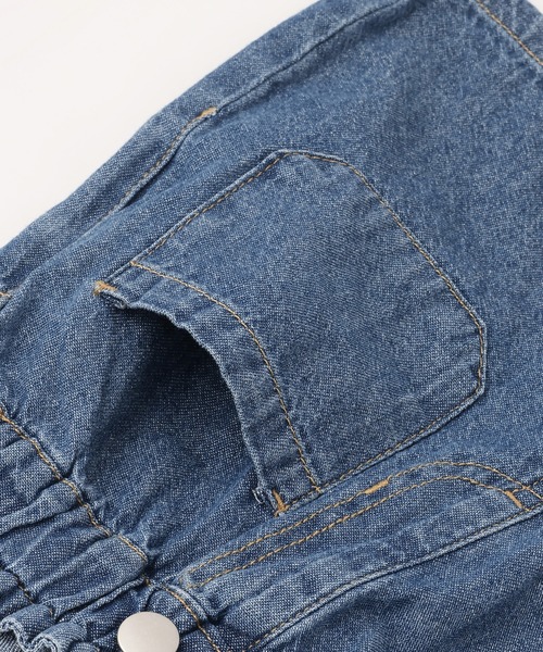 petit main（プティマイン）の「ウオッシュ加工ハートポケットショートパンツ（その他パンツ・キッズ・ブラウン/サックスブルー/ブルー・130cm/100cm/120cm/80ｃｍ/90cm/110cm）」の8枚目の写真