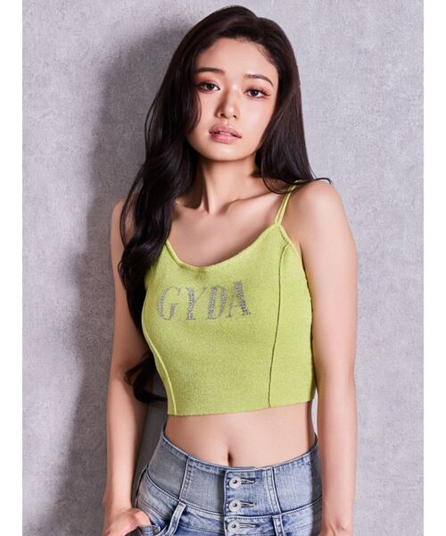 GYDA（ジェイダ）の「GYDA bijouラメニットビスチェ（キャミソール・レディース・ブラック/ピンク/パープル/ライトブルー/シルバー/ライム/オフホワイト・FREE）」の13枚目の写真