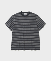 SHIRTER（シャーター）の「FINE STRIPE T-SHIRT (CHARCOAL)（Tシャツ/カットソー）」