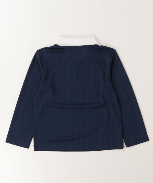 adidas(アディダス)の「LOOSE LONG SLEEVE PINSTRIPE JERSEY / ロンT / アディダスオリジナルス adidas Originals(Tシャツ/カットソー・キッズ・ブルー・170/160/150/140/130)」の2枚目の写真