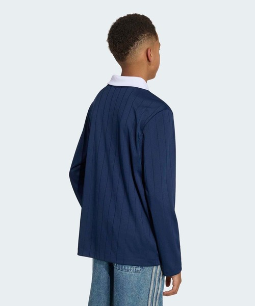 adidas(アディダス)の「LOOSE LONG SLEEVE PINSTRIPE JERSEY / ロンT / アディダスオリジナルス adidas Originals(Tシャツ/カットソー・キッズ・ブルー・170/160/150/140/130)」の6枚目の写真