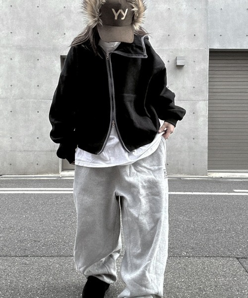セール】Cropped Balaclava Hood Zip Up/クロップドバラクラバフード