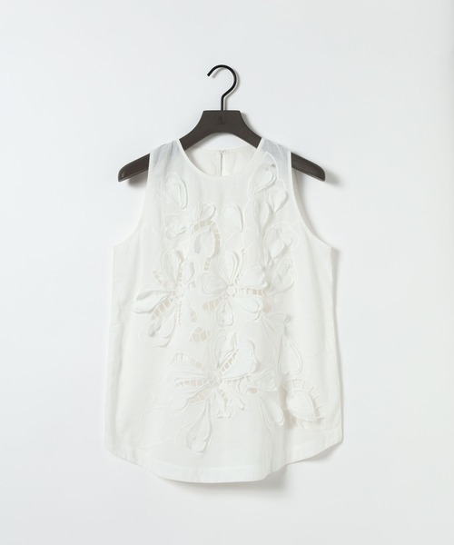 eL(エル)の「【eL】Made in India Cut Work Sleeveless Blouse/699069(シャツ/ブラウス・レディース・ブラック/オフホワイト・FREE)」の12枚目の写真