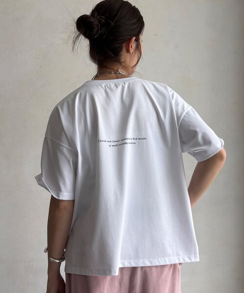 DouDou（ドゥドゥ）の「【WEB限定】プリントロゴTEE（Tシャツ/カットソー・レディース・グレー/ホワイト/キャメル・FREE）」の12枚目の写真