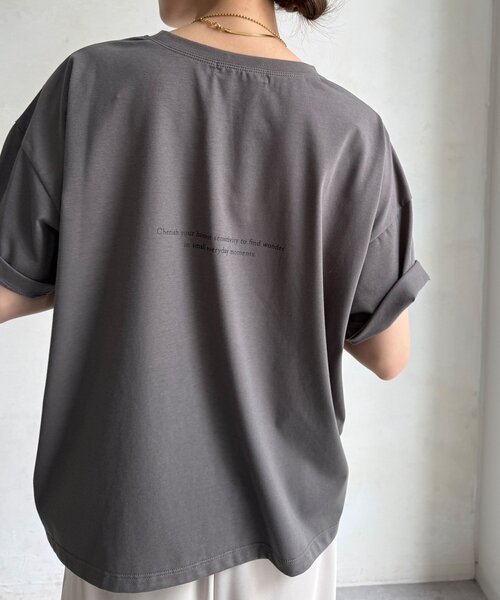 DouDou（ドゥドゥ）の「【WEB限定】プリントロゴTEE（Tシャツ/カットソー・レディース・グレー/ホワイト/キャメル・FREE）」の20枚目の写真
