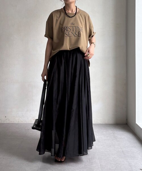 DouDou（ドゥドゥ）の「【WEB限定】プリントロゴTEE（Tシャツ/カットソー・レディース・グレー/ホワイト/キャメル・FREE）」の22枚目の写真