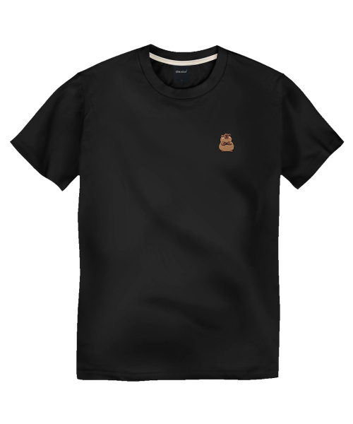 OKSTAR(オクスター)の「ライトコットン30番手カピバラ刺繍半袖Tシャツ(Tシャツ/カットソー・レディース・ホワイト/ブラック・3XL/2XL/LARGE/MEDIUM/SMALL/X-LARGE/4XL)」の3枚目の写真