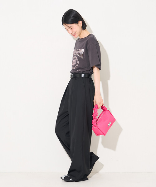 FREAK'S STORE(フリークスストア)の「フラワープリントTシャツ/ロゴTシャツ(Tシャツ/カットソー・レディース・オフホワイト/ライトグレー/チャコール・フリ-)」の17枚目の写真