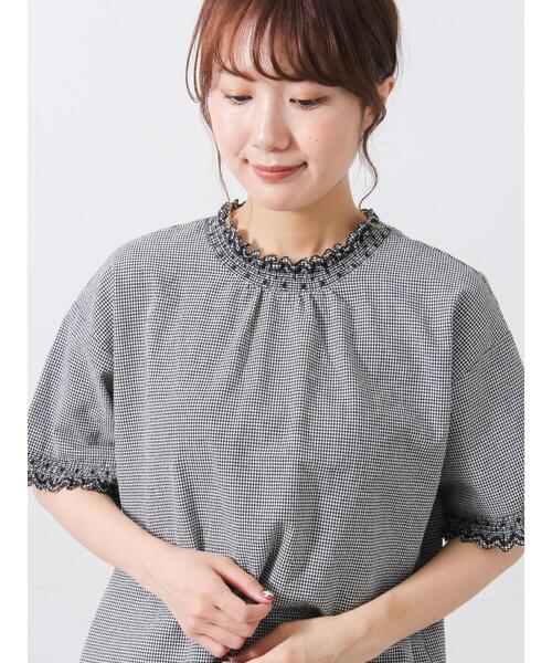 Samansa Mos2(サマンサ モスモス)の「前後2WAY襟シャーリングレースブラウス(シャツ/ブラウス・レディース・オフホワイト/ブルー/ピンク/その他1・F)」の12枚目の写真