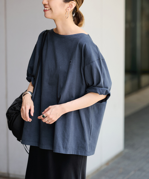 FRAMeWORK（フレームワーク）の「CHAMPION/チャンピオン 別注16S/1 JERESY nuance TEE（Tシャツ/カットソー・レディース・ネイビー/ベージュ・FREE）」の2枚目の写真