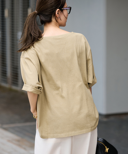 FRAMeWORK（フレームワーク）の「CHAMPION/チャンピオン 別注16S/1 JERESY nuance TEE（Tシャツ/カットソー・レディース・ネイビー/ベージュ・FREE）」の10枚目の写真