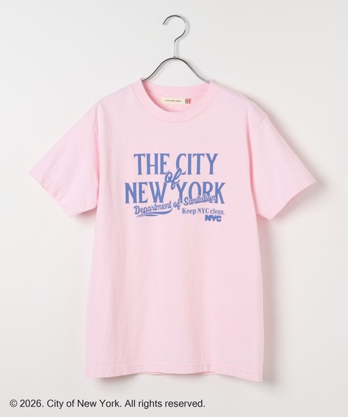 Andemiu(アンデミュウ)の「【NYC】ロゴTシャツ(Tシャツ/カットソー・レディース・ピンク/ブルー/オフホワイト・FREE)」の1枚目の写真