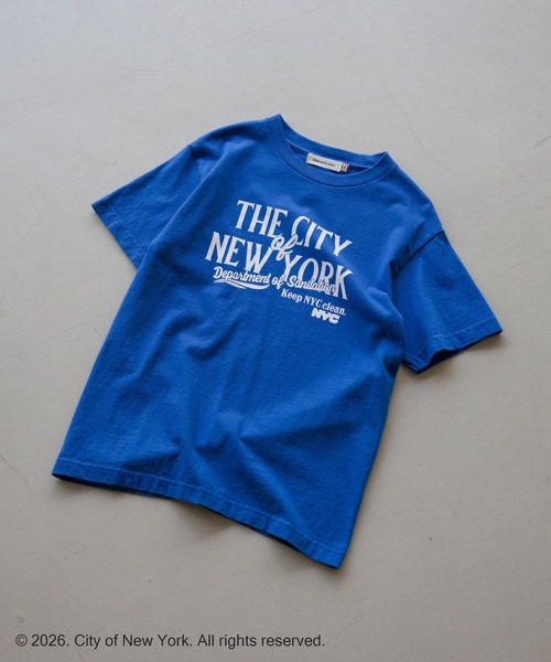 Andemiu(アンデミュウ)の「【NYC】ロゴTシャツ(Tシャツ/カットソー・レディース・ピンク/ブルー/オフホワイト・FREE)」の3枚目の写真
