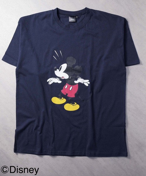 Disney(ディズニー)の「【Disney/MICKEY MOUSE 】ミッキープリント BIG T(Tシャツ/カットソー・メンズ・ダークグリーン/ベージュ/ネイビー/オフホワイト/杢グレー/チャコール/ホワイト系/グレー系・M/L/XL)」の8枚目の写真