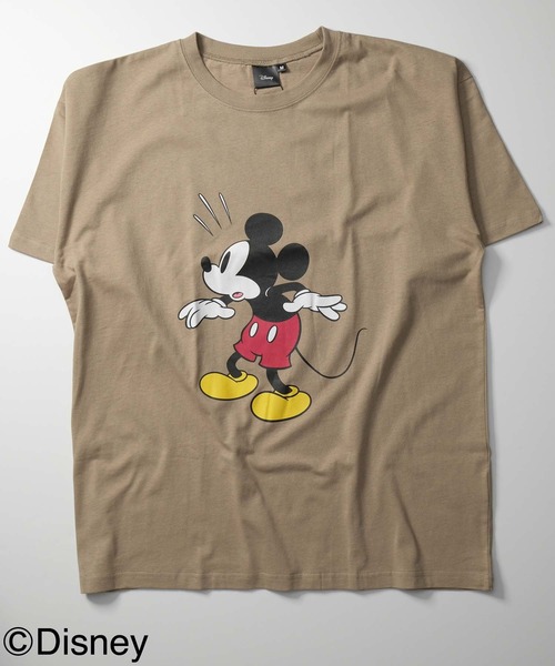 Disney(ディズニー)の「【Disney/MICKEY MOUSE 】ミッキープリント BIG T(Tシャツ/カットソー・メンズ・ダークグリーン/ベージュ/ネイビー/オフホワイト/杢グレー/チャコール/ホワイト系/グレー系・M/L/XL)」の12枚目の写真